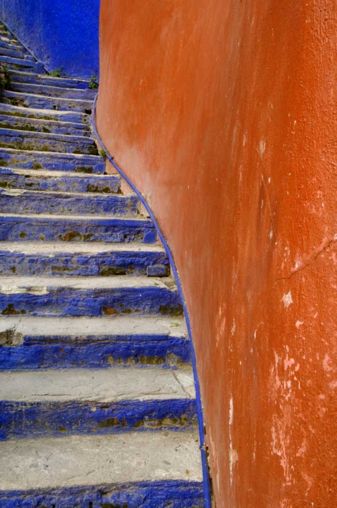Mexico, Guanajuato, Colorful stairs